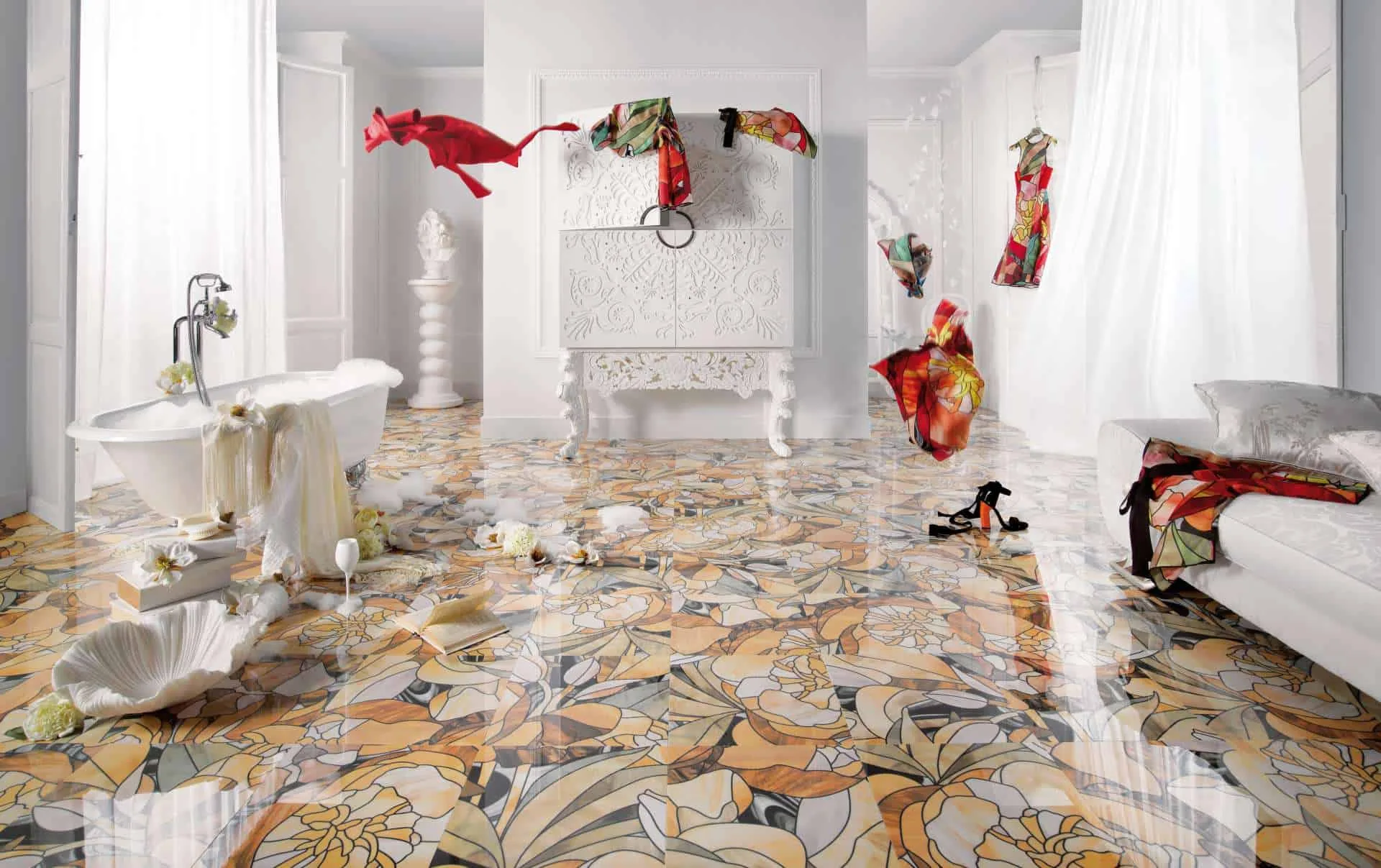 Luxury vinyl plank flooring